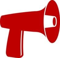 Red Cheer Megaphone Clip Art N4