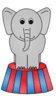 Vintage Circus Elephant drawing
