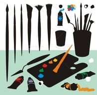 Paint Palette Clip Art Silhouette