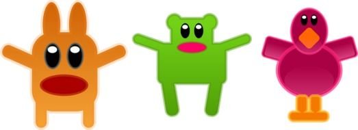 drawings of flat animals