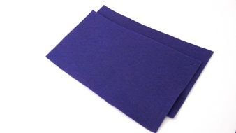 blue paper on a white background