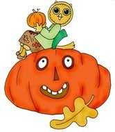 funny pumpkin as an illustration