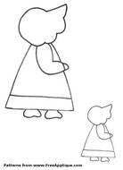 Free Printable Applique Sunbonnet Sue Pattern