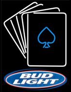 Bud Light Poker Cards Neon Sign 7 0001 Beer Signs