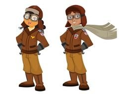 Girl Pilot Clip Art