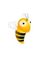 funny Bee Clip Art drawing