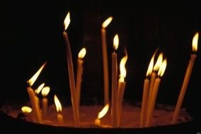 photo of burning church candles