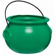 Green plastic pot
