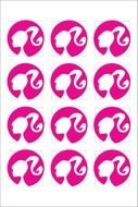 Avery Downloadable Barbie Stickers drawing