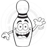 Bowling Pin Clip Art Black And White N8