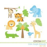 Cute Jungle Animal Clip Art N6