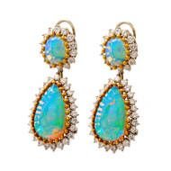earrings with opal