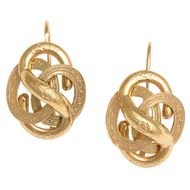 Ä°llustration of gold earrings