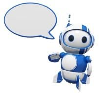 robot with word bubble