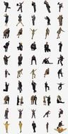 drawings of people in different poses