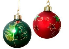 red and green christmas balls as a picture for clip art