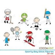 Little Boy Stick Figure Clip Art