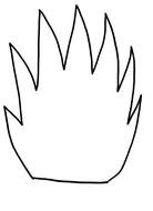 painted white flame on a sheet