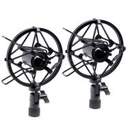 2Set Handheld Condenser Microphone Shock Mount Clip Mic Dynamic Studio