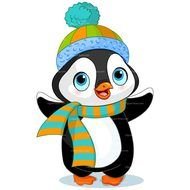 Winter Penguin drawing