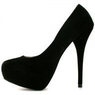 Black Suede Platform Heels Shoes Style