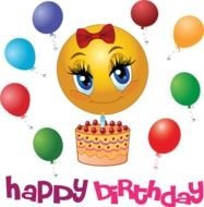 Happy Birthday Smiley Face Clip Art N11
