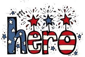 Patriotic Hero Clip Art drawing