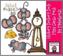 Hickory Dickory Dock Clip Art N6