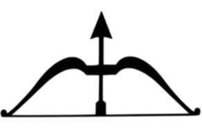 Artemis Symbol Bow And Arrow drawing