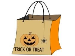 Trick or treat Halloween bag clipart