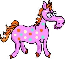 Valentine Horse Clip Art drawing