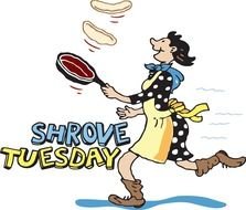 Shrove Tuesday as a graphic illustration