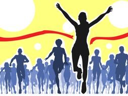 clipart of victory on cross country race