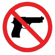 No Guns Sign drawing