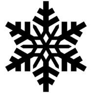 black snowflake silhouette