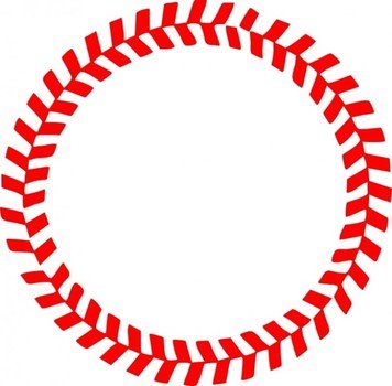 Vector Baseball Stitches Clip Art N6