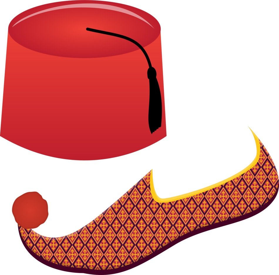 Fez And Turkish Shoe as illustration