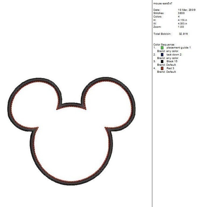 Mickey Mouse Ears Clip Art N16