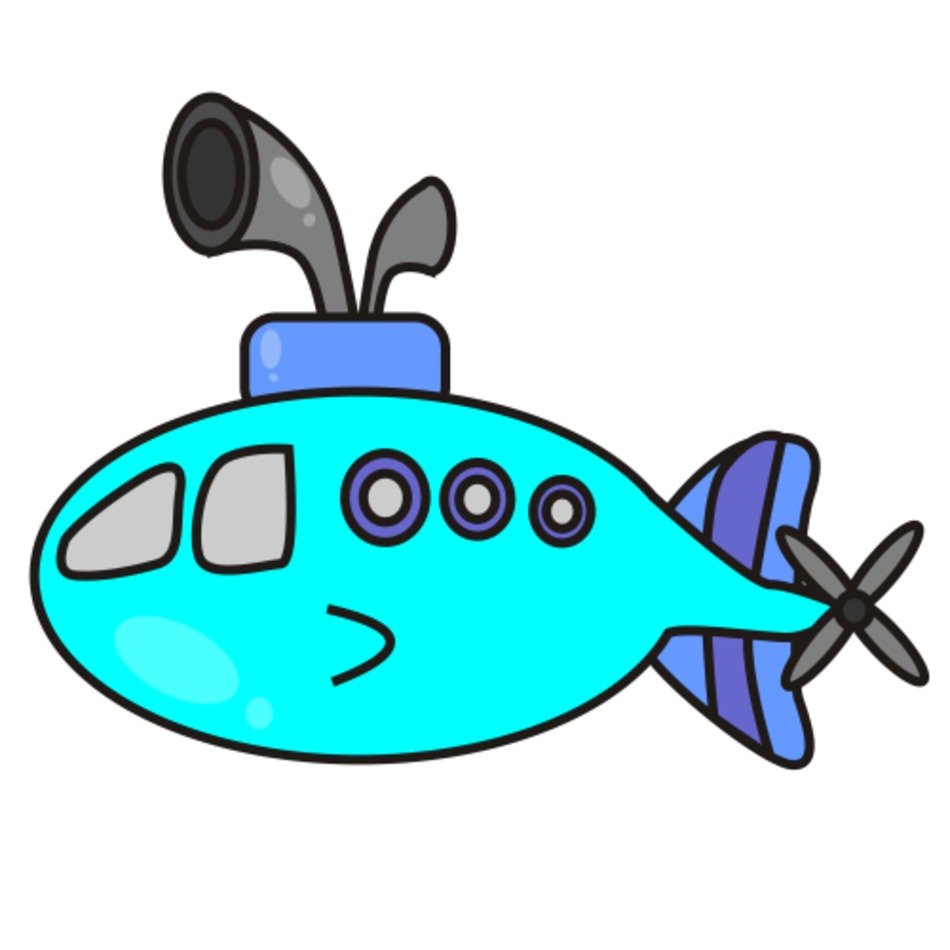 Cartoon Submarine Clip Art N11