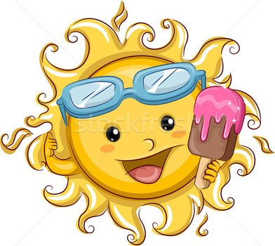 Stockfresh gt Stock Photo Sun Holding A Popsicle Vector Illustration