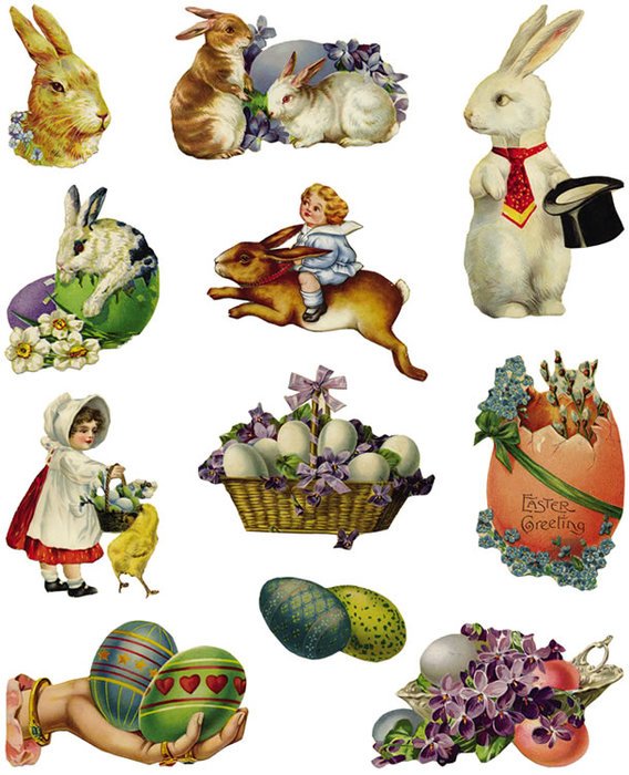 Free Vintage Easter Clip Art N11