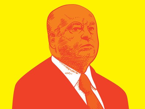 Cranky man Clip Art drawing