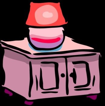 Table Chair Lamp Clip Art