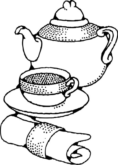 painted covered breakfast in coloring book