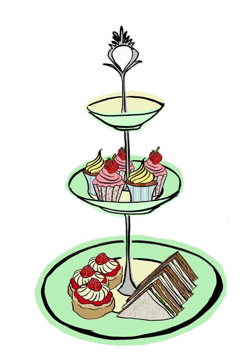 Afternoon Tea Clip Art drawing