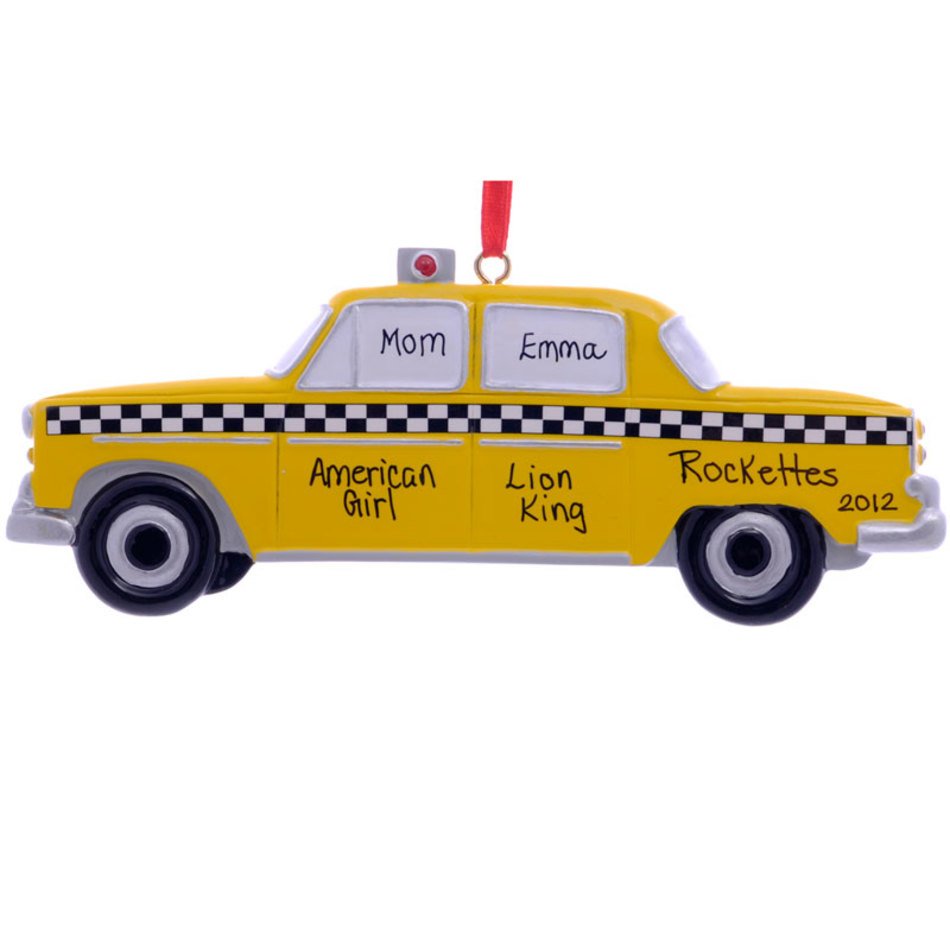Ornamental New York Taxi, Personalized Souvenir