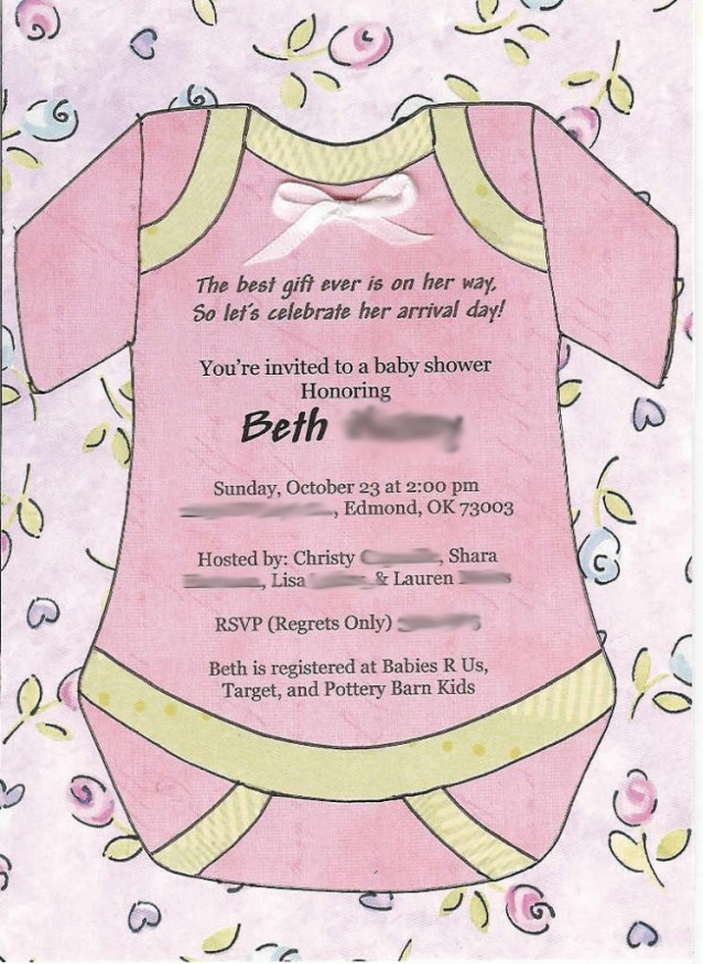 Cute Baby Invitations drawing free image download