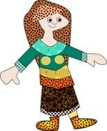 woman in patterned clothes
