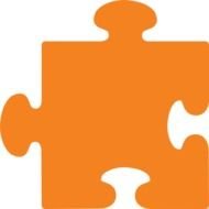 Orange Puzzle Piece Clip Art N3