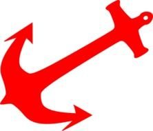 Red Anchor Clip Art N11